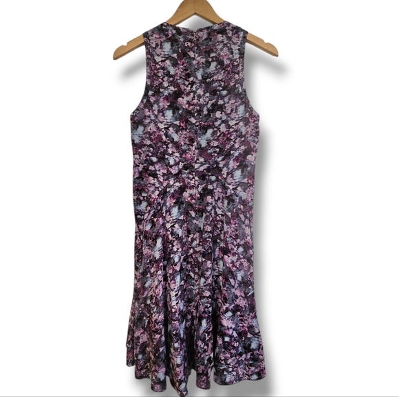 Rebecca Taylor 100% Silk Dress Sleeveless Abstract Multicolor Jewel Tones Fairy‎ - Picture 2 of 14